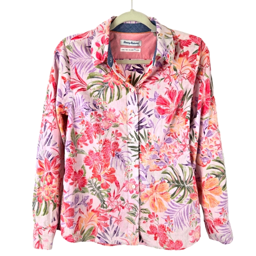 Tommy Bahama Aruba Live the Island Life Floral Contrast Buttoned Shirt